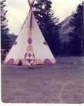 Stoney Indian tipi, Banff, Alberta, Canada by B. Bush