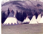 Stoney Indian encampment, Banff, Alberta, Canada by B. Bush