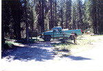 Division fence & cattleguard off of the Stanley - landmark road between Deer Creek summit and wet meadows by Monte Miller